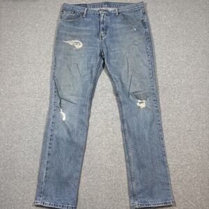 Levis 511 Men's 33x30 Slim Fit Blue Denim Jeans Grunge Casual Work